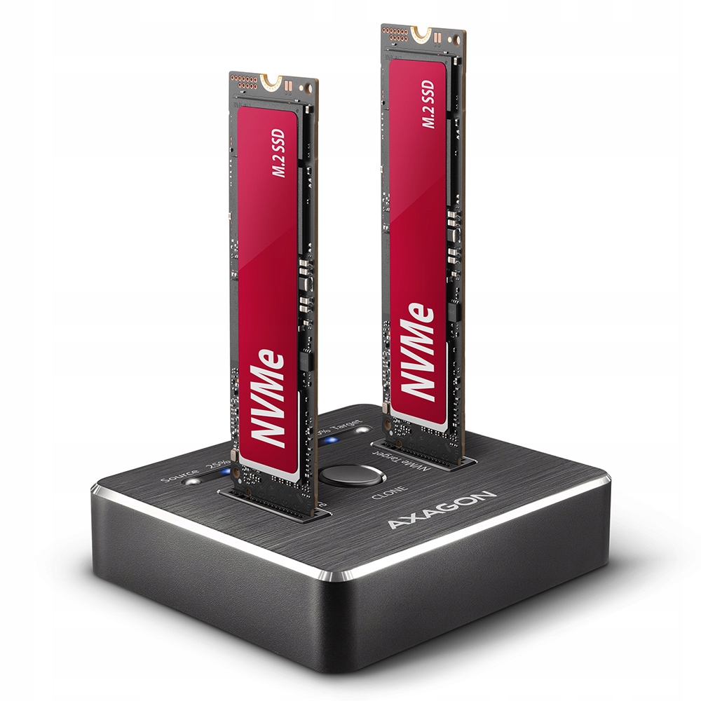 Dokovacia stanica Axagon ADSA-M2C USB-C 3.2 Gen2 pre 2x NVMe s klonovaním